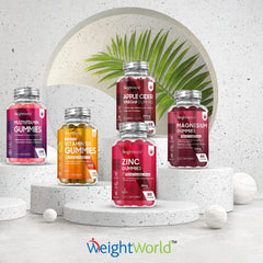 WeightWorld Zinc Gummies 50mg Per 2 Gummy – 90 Vegan Zinc Citrate Gummies - Natural Raspberry Flavour –Alternative to Bitter Zinc Tablets - Immunity, Skin & Hair Gummies - Zinc Supplement for Men and Women