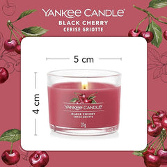 Yankee Candle Scented Candles Gift Set | Black Cherry Filled Votive Candles | Soy Blend Wax Mix | 3 Count, One Size, 1701393E