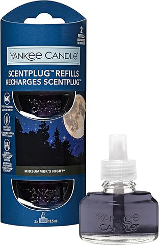 Yankee Candle ScentPlug Fragrance Refills | Midsummer’s Night Plug in Air Freshener Oil | Up to 60 Days of Fragrance | 2 Count