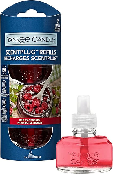 Yankee Candle ScentPlug Fragrance Refills | Red Raspberry Plug in Air Freshener Oil | Up to 60 Days of Fragrance | 2 Count
