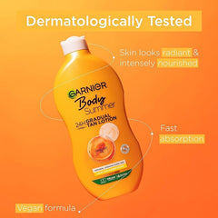 Garnier Summer Body Gradual Tan Moisturiser Light, For A Radiant Sun Kissed Glow, Suitable For Face & Body, 24 Hour Hydration & A Natural Even Tan, Fast Absorption, Vegan Formula, 400ml