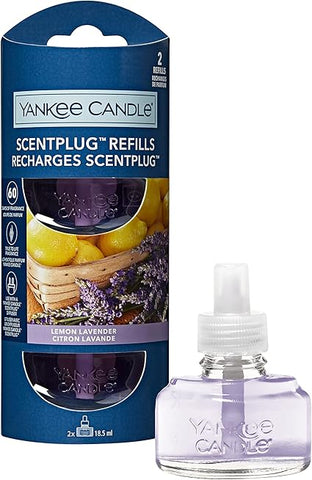 Yankee Candle ScentPlug Fragrance Refills | Lemon Lavender Plug in Air Freshener Oil | Up to 60 Days of Fragrance | 2 Count
