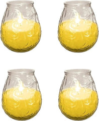 Price's Candles Pack of 4 Citronella Candles | Citronella Candle Perfect for Enjoying Outdoors | Outdoors Great for BBQ's, Picnics or Camping, Yellow [Energy Class A]