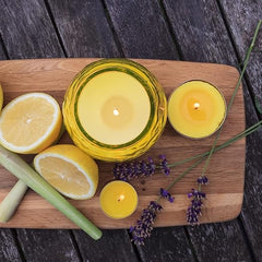 Price's Candles Pack of 4 Citronella Candles | Citronella Candle Perfect for Enjoying Outdoors | Outdoors Great for BBQ's, Picnics or Camping, Yellow [Energy Class A]