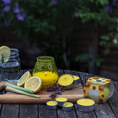 Price's Candles Pack of 4 Citronella Candles | Citronella Candle Perfect for Enjoying Outdoors | Outdoors Great for BBQ's, Picnics or Camping, Yellow [Energy Class A]