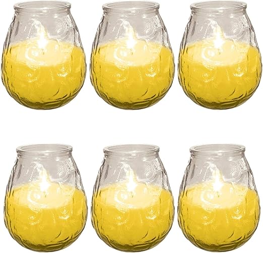 Prices Outdoor Citronella Candle in Glass Jar Fly Insect Repeller Repellent (6 Pack)