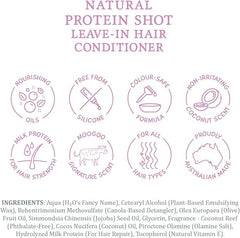 MooGoo Protein Shot Leave-In Conditioner - Hydrates & Protects Hair Ends, Silicone-Free, Natural Formula, Non-Irritating, Moisturising Hair Treatment, Detangler for Dry, Frizzy Hair, 120g / 4.2oz.
