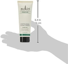 Sukin Signature Revitalising Facial Scrub (Pack of 2) -with Bamboo, Walnut Shells & Aloe Vera; cruelty free & vegan friendly - uses gentle granules to lightly exfoliate the skin, removing dirt & impurities