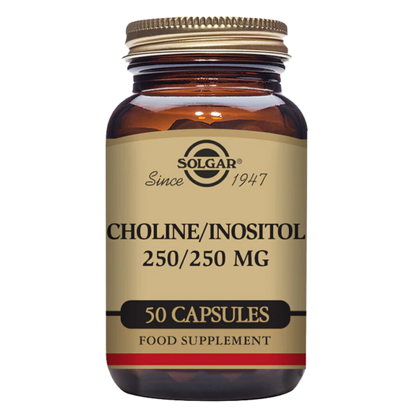 Solgar-Choline 250 mg / Inositol 250 mg Vegetable Capsules - Pack of 50