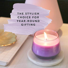 Yankee Candle Studio Scented Candle Lemon Lavender Medium Candle Long Burning Candles: 35-50 Hours Stylish Glass Vessel Design with Purple Wax Perfect Gifts for WomenGifts for MumWedding Gifts & More
