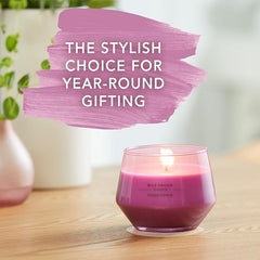 Yankee Candle Studio Scented Candle| Wild Orchid Medium Candle | Long Burning Candles: 40-65 Hours | Stylish Glass Vessel Design | Perfect Gifts for Women, for Mum, Wedding & More