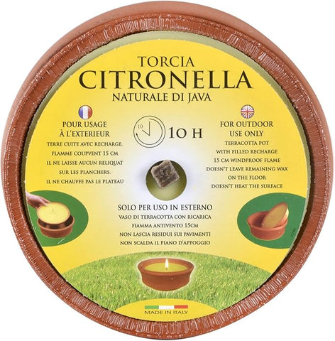 Price's Candles 10H Citronella Fragranced Candle Terracotta Pot Outdoor Garden Natural Scented