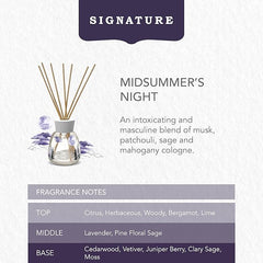 Yankee Candle Signature Reed Diffuser | Midsummer's Night | 100ml | up to 10 Weeks of Fragrance | Perfect Gifts for Women