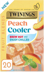 Twinings Peach Cooler. Peach Flavoured Fruit Infusion Tea Bags. 20 tea bags
