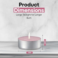 Price's Petali Brand Scented Tealights | 25 Pack Tealights 4 Hour Burn Time | Available in Multiple Scents (Rose)