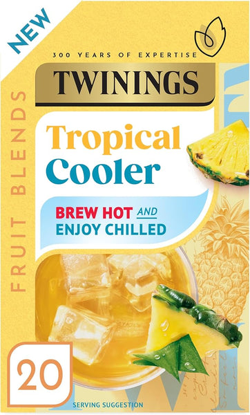 Twinings Tropical Cooler. Pineapple Flavour Fruit Infusion tea bags. 20 tea bags