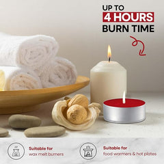 Price's Petali Brand Scented Tealights | 25 Pack Tealights 4 Hour Burn Time | Available in Multiple Scents (Apple Spice)