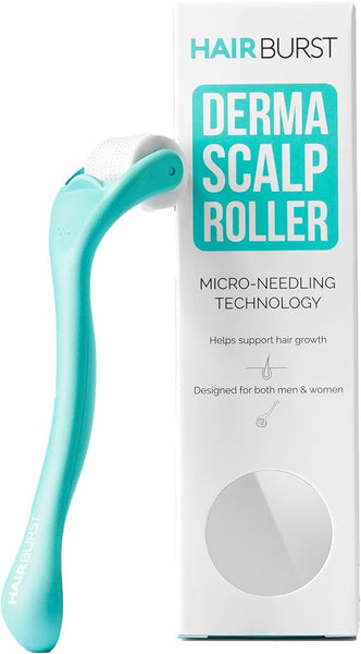 HAIR BURST Premium Microneedling Roller for Hair Growth: 0.25mm Dermaroller - Stimulates Scalp & Boosts Collagen Production - Ideal Micro Needling Tool for Women & Men With Thinning Hair