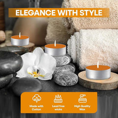 Price's Petali Brand Scented Tealights | 25 Pack Tealights 4 Hour Burn Time | Available in Multiple Scents (Citrus) Visit the Price's Store