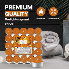 Price's Petali Brand Scented Tealights | 25 Pack Tealights 4 Hour Burn Time | Available in Multiple Scents (Citrus) Visit the Price's Store