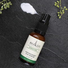 Sukin Signature Antioxidant Eye Serum 35ml - with a blend of Aloe Vera and Cucumber; cruelty free & vegan friendly - fragrance free, fight the signs of premature ageing.