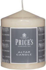 Price's Candles - Altar Candle - 100mm x 80mm - Unscented - Up To 50 Hour Burn Time - Smokeless & Dripless [Energy Class A]