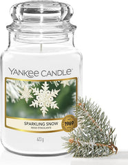 Yankee Candle Scented Candle | Sparkling Snow Large Jar | Long Burning Candles: up to 150 Hours | Perfect Christmas Gifts for Women
