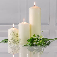 Price's Candles - Altar Candle - 100mm x 80mm - Unscented - Up To 50 Hour Burn Time - Smokeless & Dripless [Energy Class A]