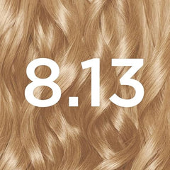 Garnier Nutrisse Permanent Hair Dye, Natural-looking, hair colour result, For All Hair Types, 8.13 Medium Beige Blonde