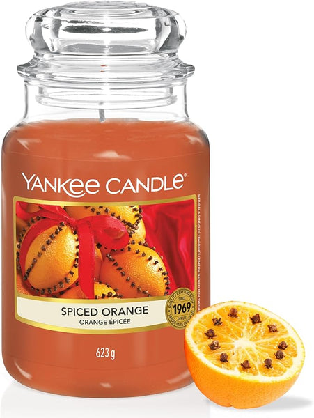 Yankee Candle Scented Candle | Spiced Orange Large Jar Candle | Burn Time: up to 150 Hours| Perfect Gifts for Women