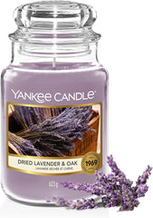 Yankee Candle Scented Candle | Dried Lavender & Oak Large Jar | Long Burning Candles: up to 150 Hours | Perfect Gifts for Women