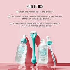 HAIR BURST Premium Microneedling Roller for Hair Growth: 0.25mm Dermaroller - Stimulates Scalp & Boosts Collagen Production - Ideal Micro Needling Tool for Women & Men With Thinning Hair