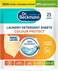 DR. BECKMANN Laundry Detergent Sheets Colour Protect | Orange & Peach | MAGIC LEAVES
