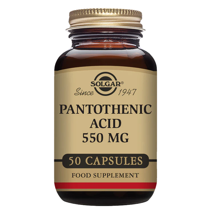 Solgar-Pantothenic Acid 550 mg Vegetable Capsules - Pack of 50