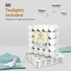 Price's Candles 50 Pack 8 Hour Tea Lights | Clean Vegan & Kosher Friendly Long Burning Tea Lights Great for Everday Use | Unscented Tealights Great for Everday Use