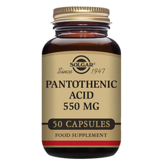 Solgar-Pantothenic Acid 550 mg Vegetable Capsules - Pack of 50