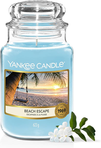 Yankee Candle Scented Candle | Beach Escape Large Jar | Long Burning Candles: up to 150 Hours | Perfect Gifts for Women
