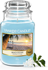 Yankee Candle Scented Candle | Beach Escape Large Jar | Long Burning Candles: up to 150 Hours | Perfect Gifts for Women