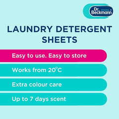 DR. BECKMANN Laundry Detergent Sheets Colour Protect | Orange & Peach | MAGIC LEAVES