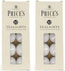 Prices Tealights Box White X10 (Pack of 2)