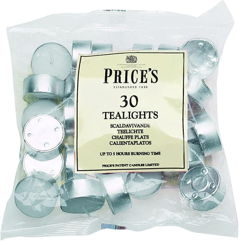 Price's Tealight Candles Bag, Pack of 30 [Energy Class A]