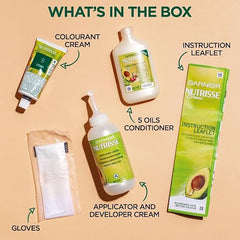 Garnier Nutrisse Permanent Hair Dye, Natural-looking, hair colour result, For All Hair Types, 6N Nude Light Brown