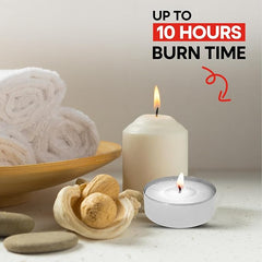 Price's - Maxi Tealights - Pack of 12 - Unscented - 10 Hour Burn Time - Quality White Wax [Energy Class A]