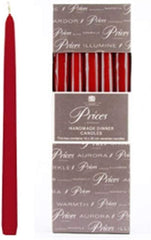 Price's Candles - 10" Venetian Wrapped Dinner Candles - Wine Red - 10 Pack - 7 Hour Burn Time - Unscented - Non-Drip - Solid Colour - Multi-Purpose
