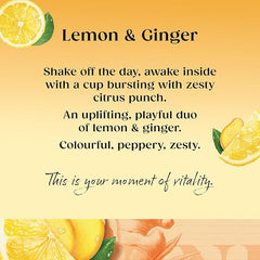 Twinings Lemon and Ginger Flavoured Tea - 80 Biodegradable Bags (Multipack of 4 x 20), Caffeine-Free Herbal Tea with Zesty Lemon & Spicy Ginger Flavor, Refreshing & Soothing Beverage