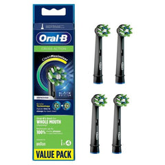 Oral-B CrossAction Toothbrush Heads Cleanmaximiser Technology White Or Black