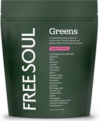 Free Soul Greens | 21 Advanced Greens, Superfoods, and Adaptogens Including KSM-66 Ashwagandha, Vegan & Gluten-Free, Advanced Natural Formula | UK Made | 30 Servings