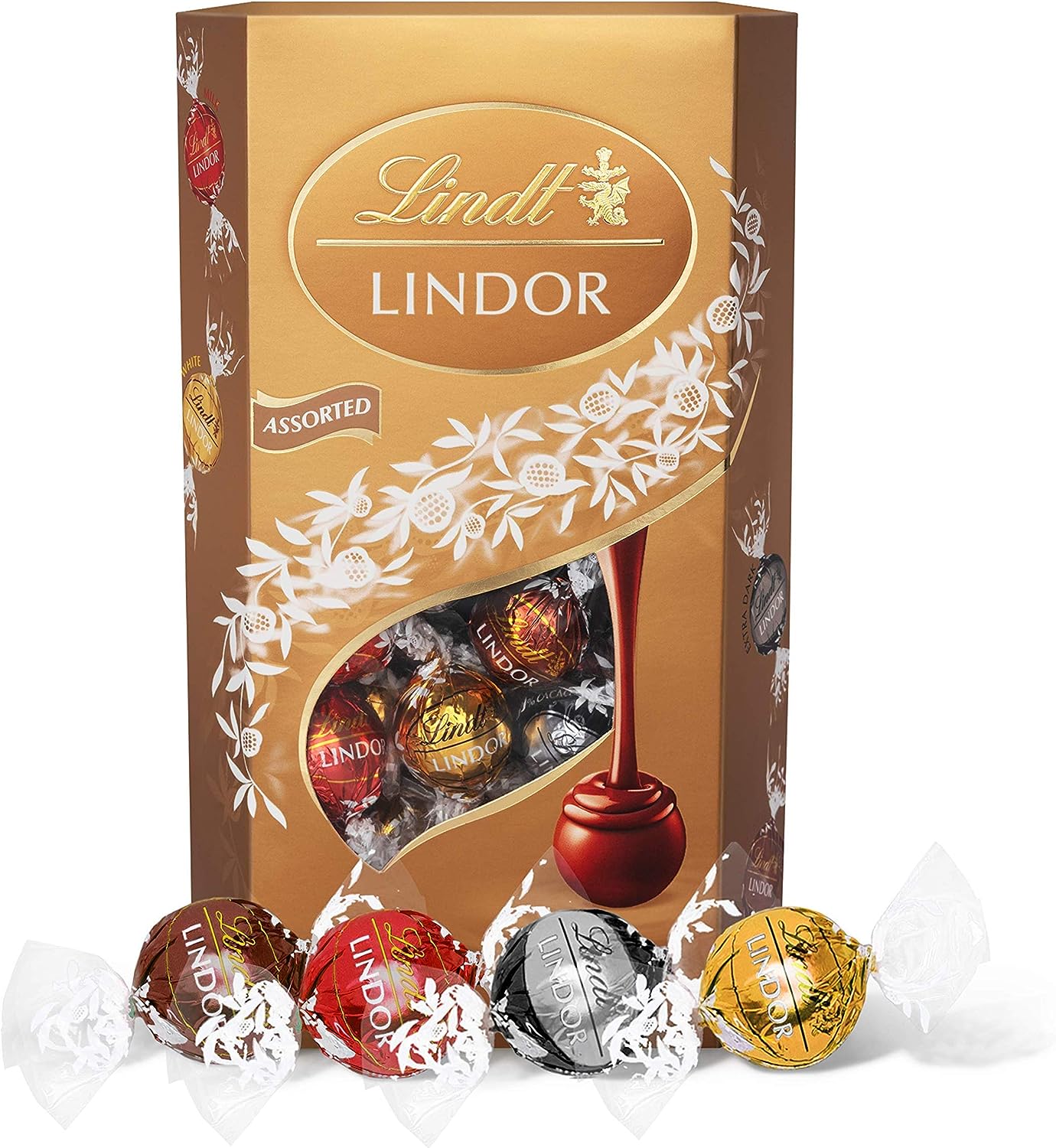 Lindt LINDOR Assorted Chocolate Truffles Box - approx. 26 Balls, 337g - ideal for Sharing and Gifting, Mother’s Day Gift - Chocolate Balls with a Smooth Melting Filling