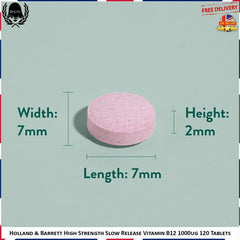 Holland & Barrett-High Strength Slow Release Vitamin B12 1000ug 120 Tablets