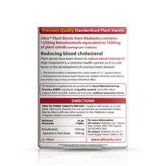 Vtabiotics Ultra Plant Sterols (500mg, 30 Tablets)